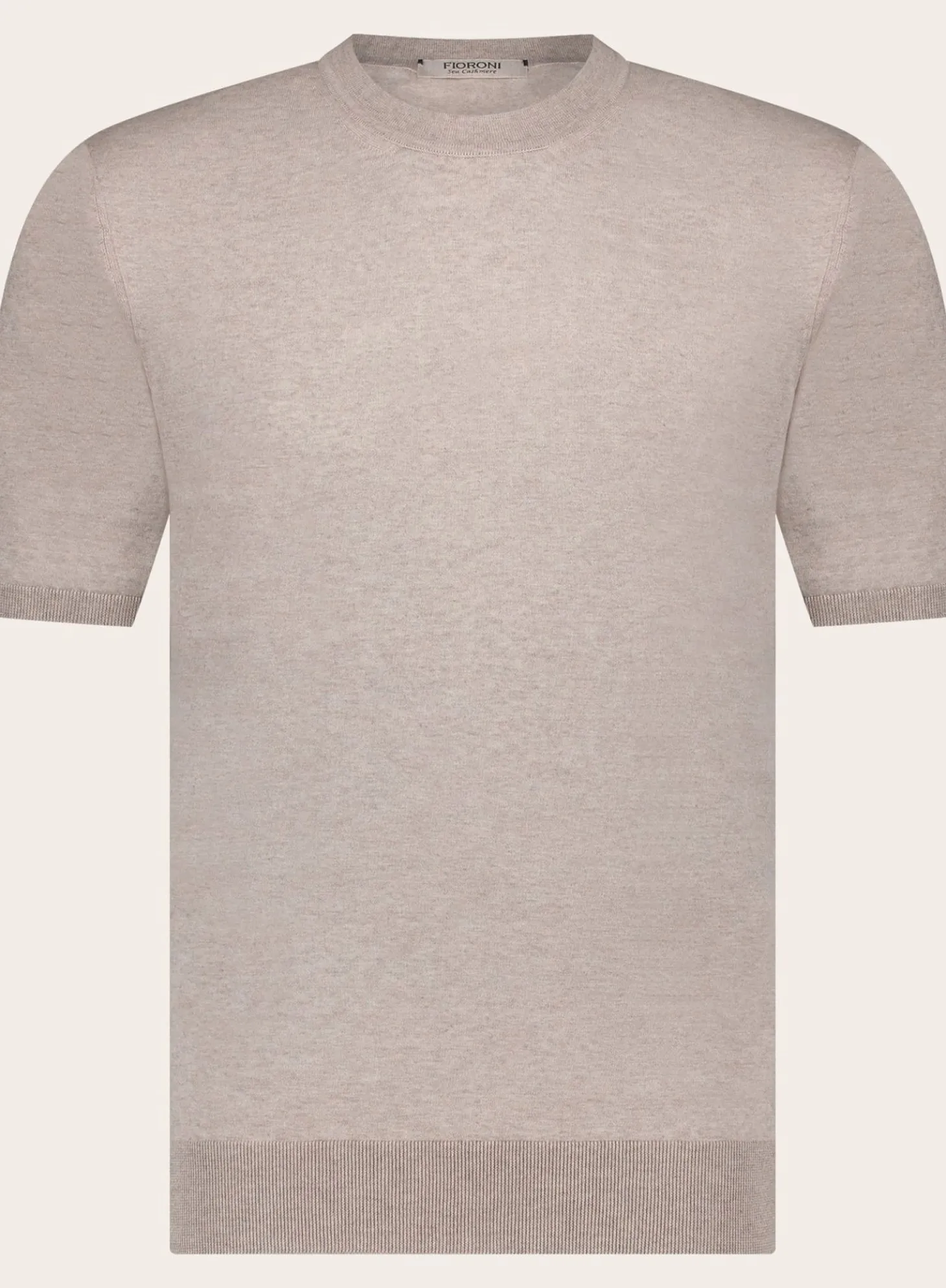 T-Shirt Van Katoen En Cashmere