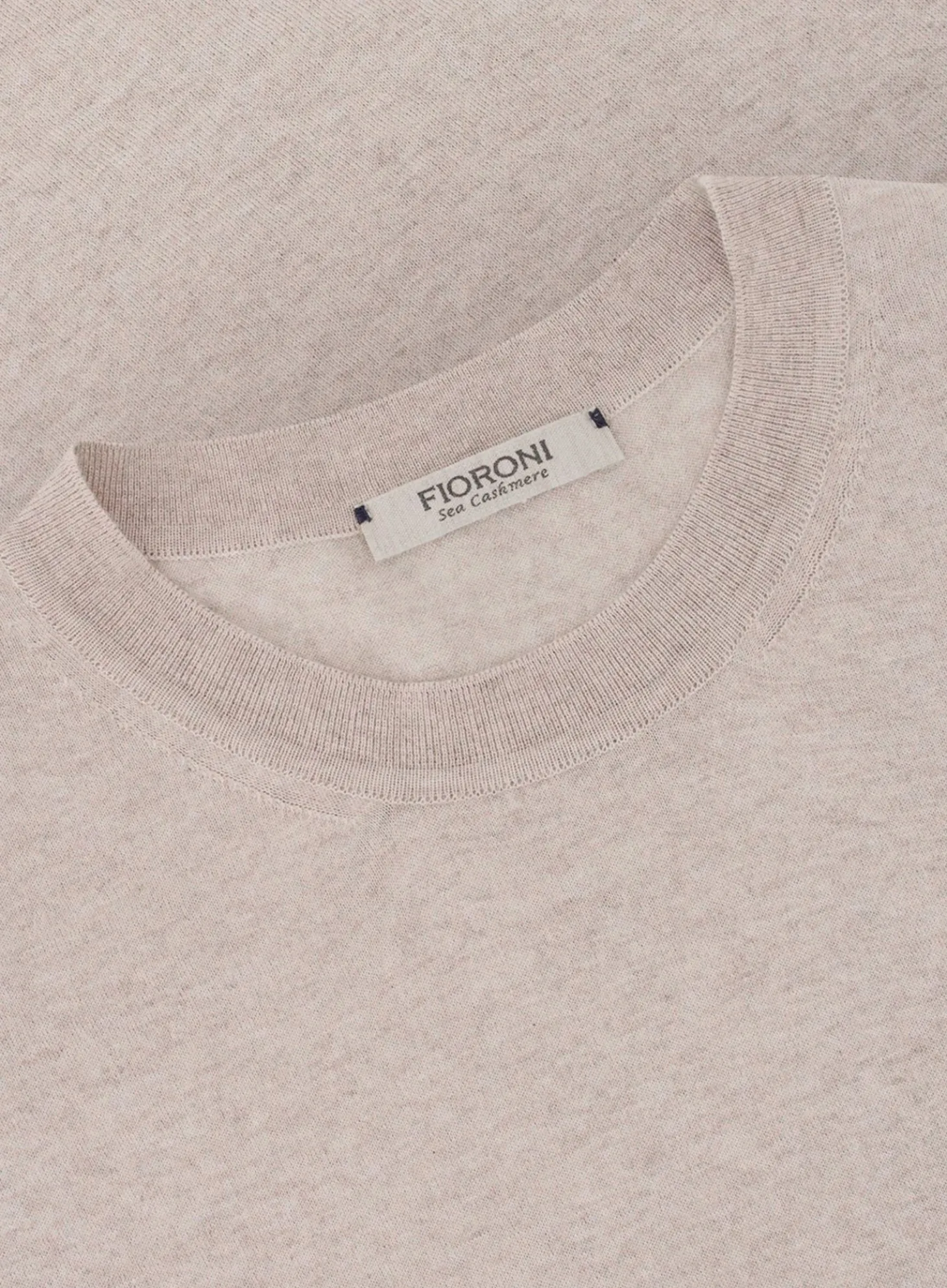 T-Shirt Van Katoen En Cashmere